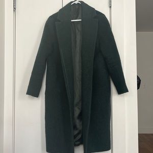 & Other Stories Green Wool Blend Coat